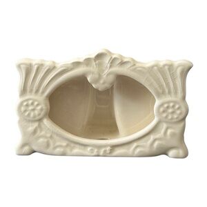 Vintage Ornate Cream Ceramic Double Picture Frame
